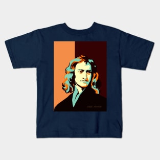 Isaac Newton with background WPAP Kids T-Shirt